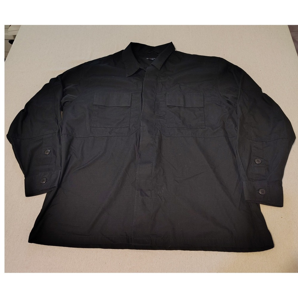 5.11 Tactical Series Black‎ Long Sleeve Button Up Shirt XL Regular Cotton 10